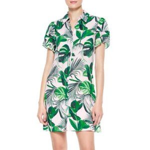 Alice + Olivia | Jem Palm Print Flutter Shirtdress